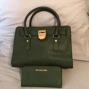 Michael Kors bag with matching wallet.